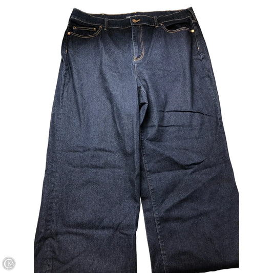 Jeans Wide Leg By Lands End In Blue Denim, Size: 20