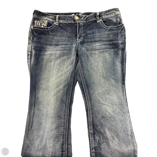 Jeans Flared By Clothes Mentor In Blue Denim, Size: 22