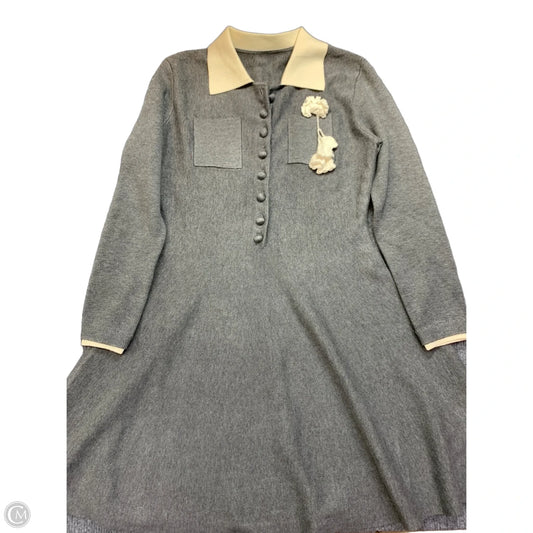 Dress Sweater By Clothes Mentor In Grey, Size: M