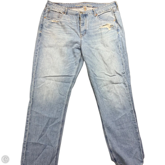 Jeans Straight By American Eagle In Blue Denim, Size: 14