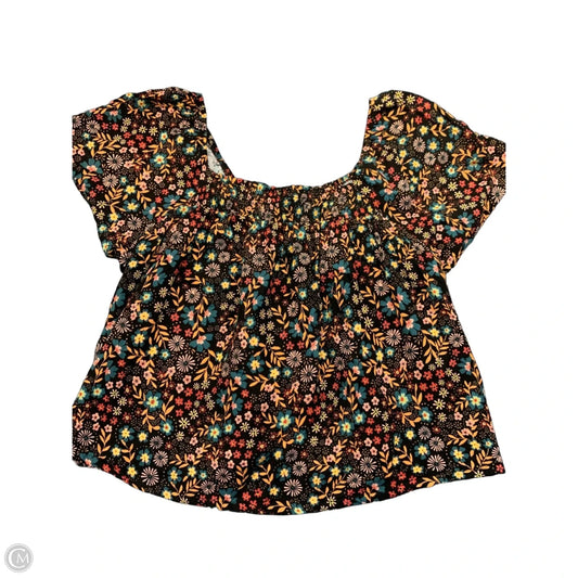 Top Short Sleeve By Joyspun In Floral Print, Size: 2x