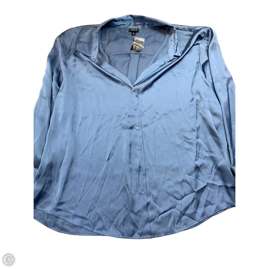 Blouse Long Sleeve By Torrid In Blue, Size: 4x