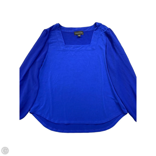 Blouse Long Sleeve By Premise In Blue, Size: L