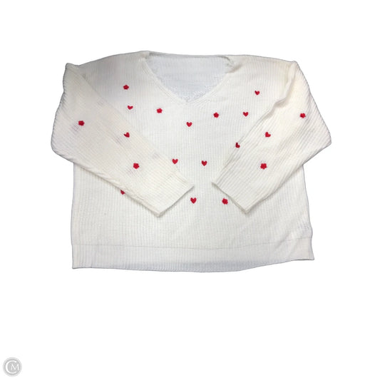 Sweater By Shein In White, Size: 2x