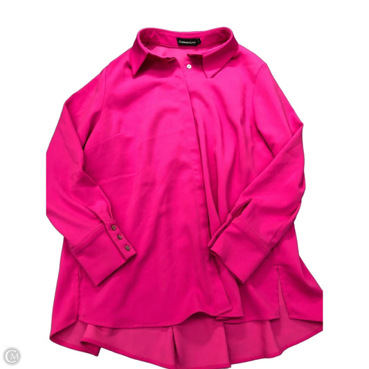 Blouse Long Sleeve By Clothes Mentor In Pink, Size: L