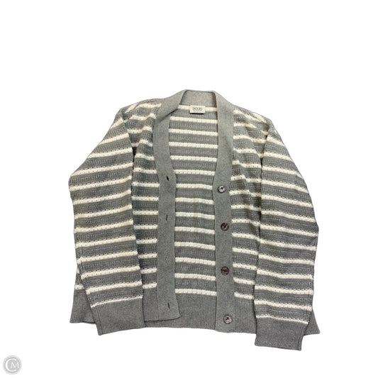Cardigan By Clothes Mentor In Grey & White, Size: L