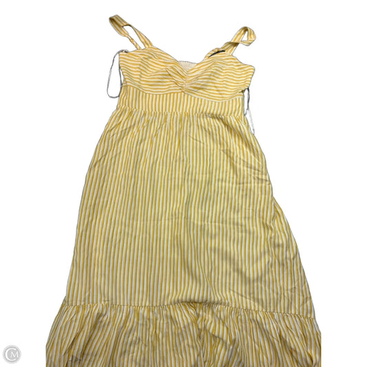 Dress Casual Midi By Skies Are Blue In Striped Pattern, Size: L