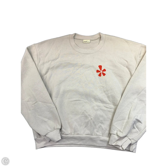 Sweatshirt Crewneck By Clothes Mentor In Beige, Size: Xl