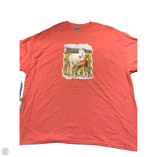 Top Short Sleeve By Gildan In Pink, Size: 3x