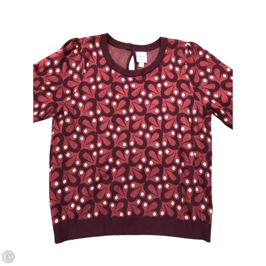 Sweater Short Sleeve By Maeve In Red, Size: Xl