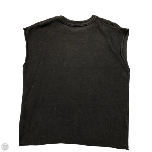 Vest Sweater By Clothes Mentor In Black, Size: Xl