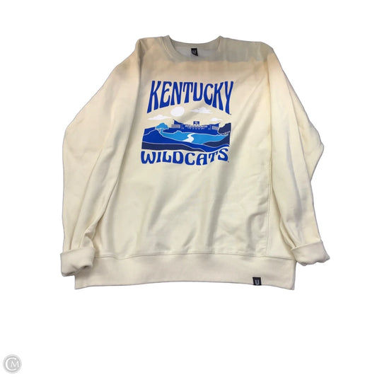 Sweatshirt Crewneck By Clothes Mentor In Cream, Size: 2x