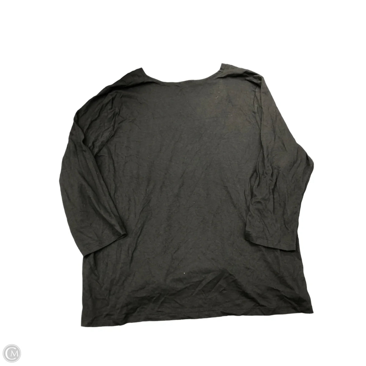 Top 3/4 Sleeve Basic By Talbots In Black, Size: 3x