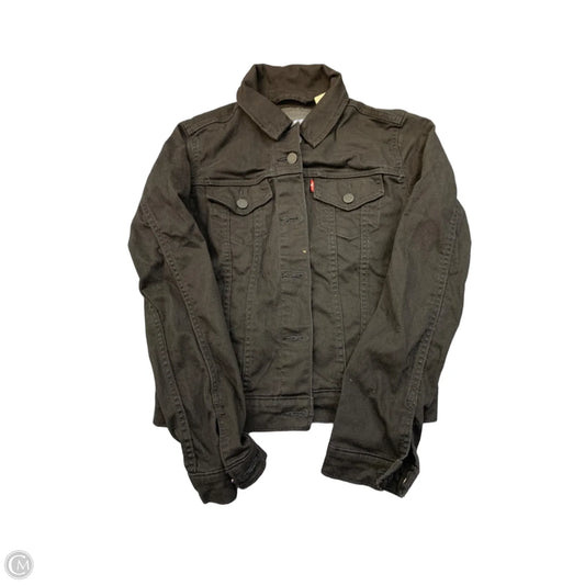 Jacket Denim By Levis In Black Denim, Size: M