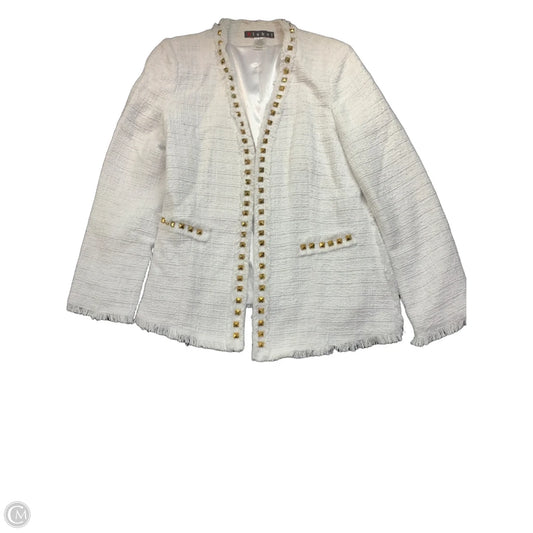 Blazer By Clothes Mentor In White, Size: 12