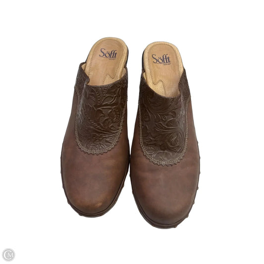 Shoes Heels Block By Sofft In Brown, Size: 9.5