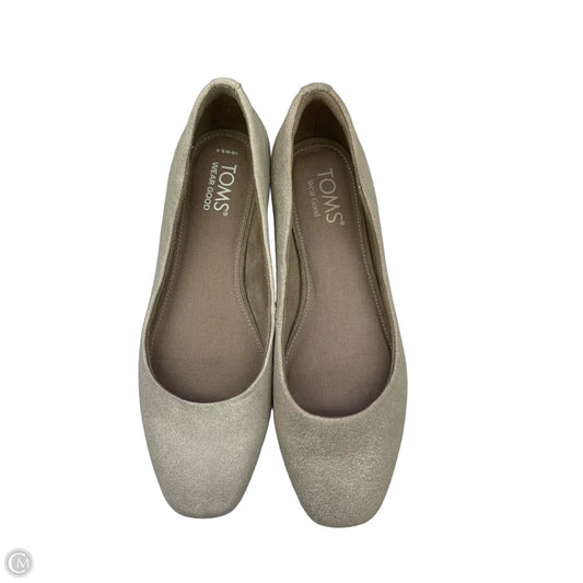 Shoes Flats By Toms In Silver, Size: 6.5