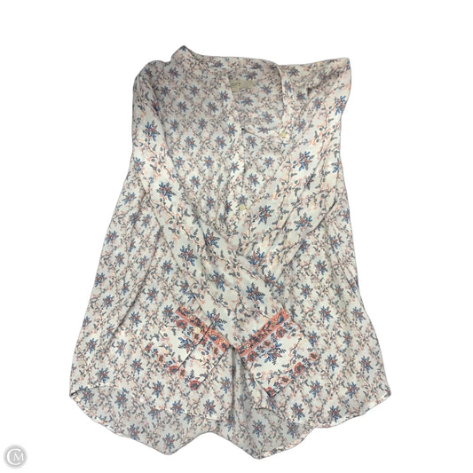 Top Long Sleeve By Loft In Floral Print, Size: M