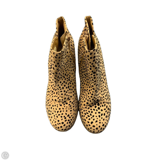 Boots Ankle Heels By Soda In Animal Print, Size: 11