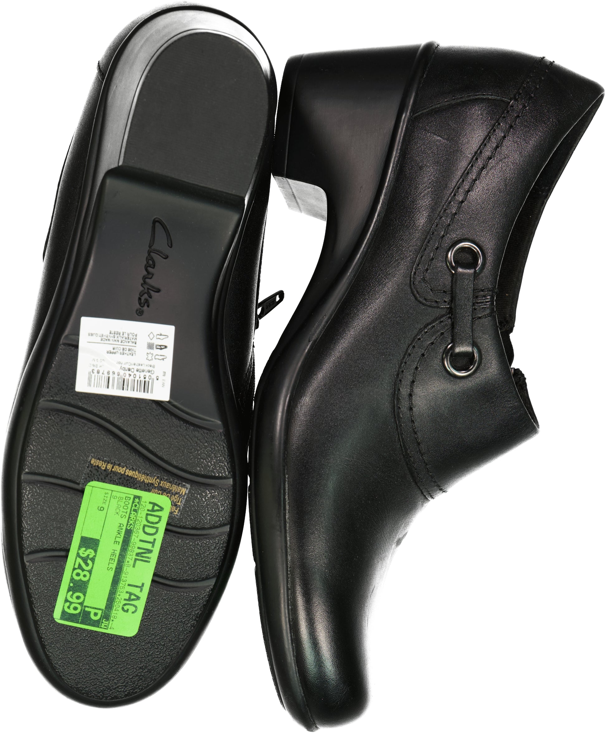 CLARKS-BOOTS ANKLE HEELS Size 9