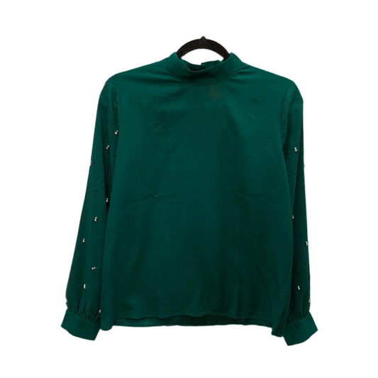 Blouse Long Sleeve By Ann Taylor In Green, Size: Xs